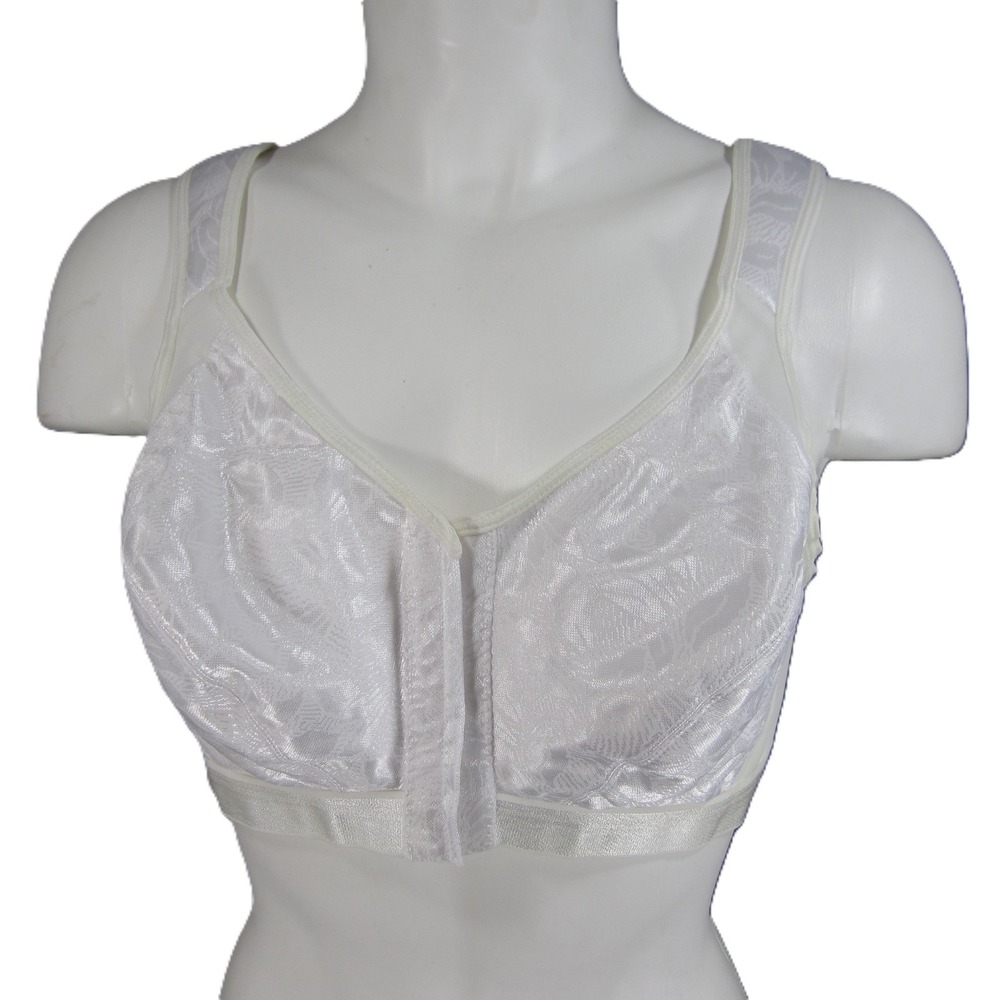 Playtex 18 Hour Bra 38C White Front Close‎ Full Coverage Padded Strap Comfort